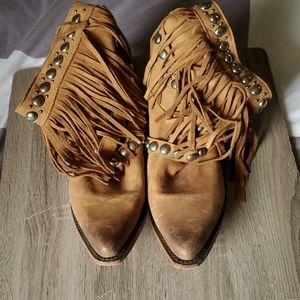 Authentic leather/suede cow girl boots
